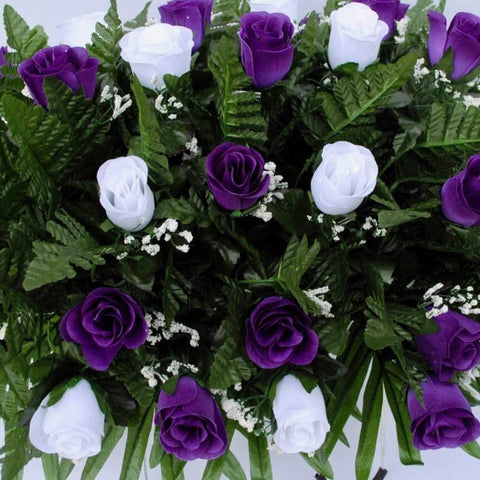 Pink, purple, blue and white cemetery outlets flowers for vase insert, grave decorations, cemetery decorations, Mother’s Day, grandmother, wife