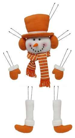 5 Pc 31"H Snowman Decor Kit-Orange and White-Mesh Wreath Insert